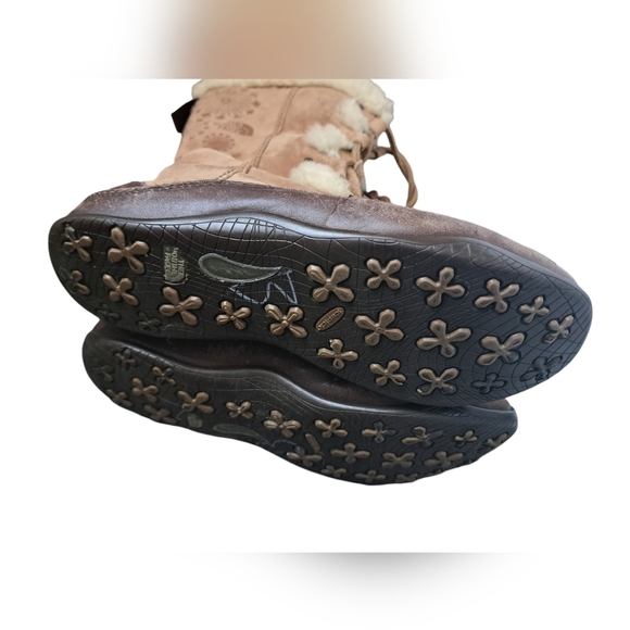 THE NORTH FACE Abby Apres snow winter boots shearling leather worn used 9.5 - Picture 9 of 16